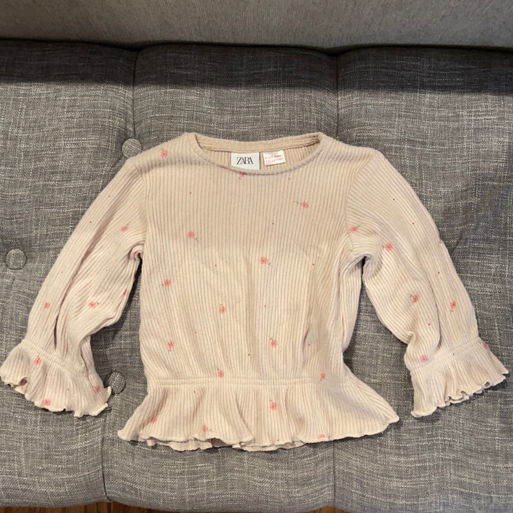 Zara NWT baby girls long sleeve top